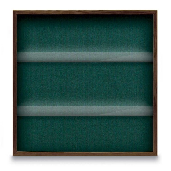 Outdoor Enclosed Combo Board, 48"x36", Satin Frame/White Porc & Surf